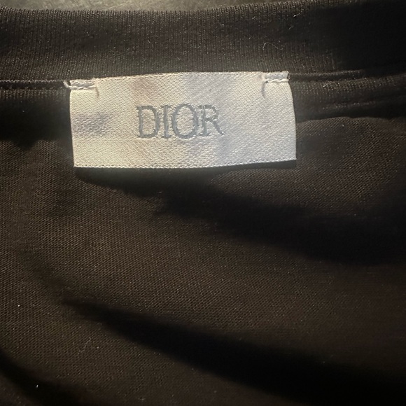 Dior Black Tee with White Logo - Picture 3 of 4